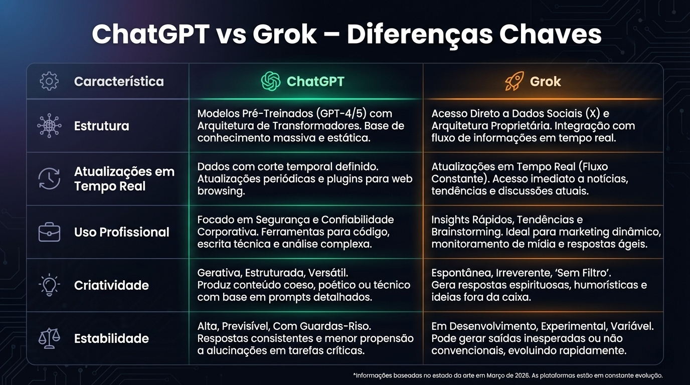 Fluxo estratégico usando Grok e ChatGPT