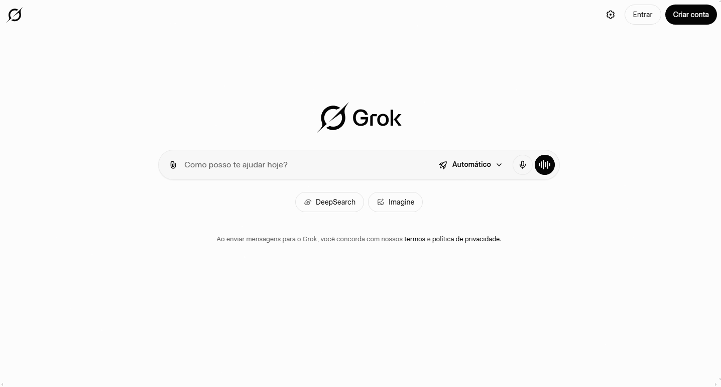 Interface do Grok analisando tendências em tempo real na plataforma X
